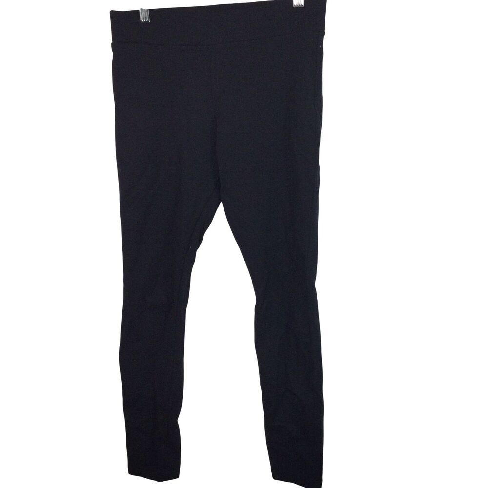 American Giant Womens Ponte Crop Pull On Stretch Pants Black Capri Size 8